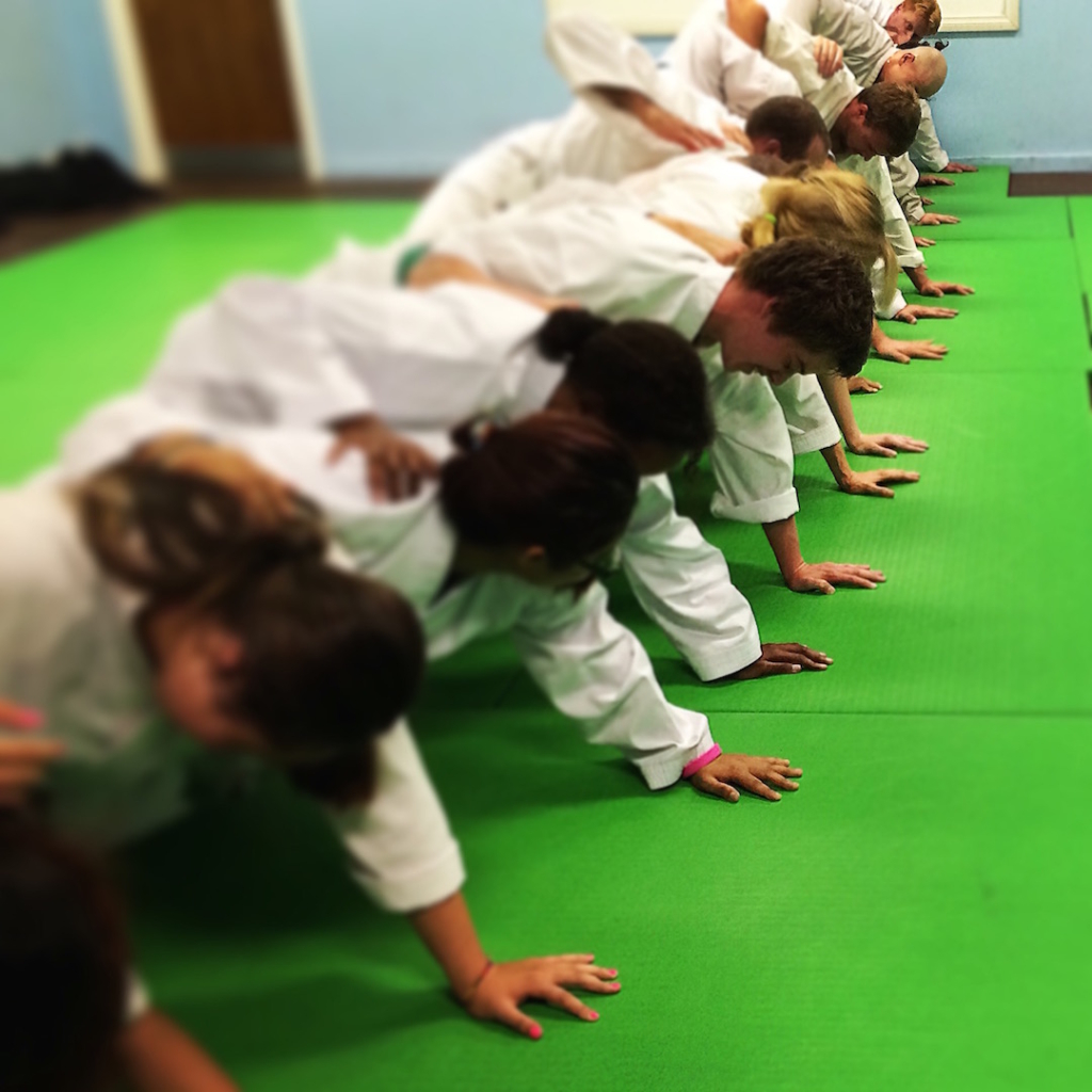 Karate one arm push ups